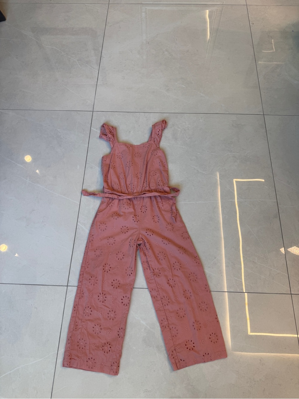 Carter's Pink Eyelet Jumpsuit